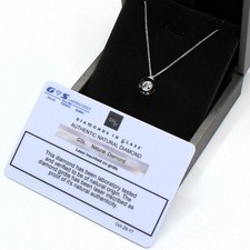 14K schwebender Solitär natürlicher Diamant Anhänger Halskette 0,50ct echte 16" Kette WG