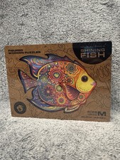 Unidragon Holzpuzzle Leuchtender Fisch Shining Fish Medium 196 Teile