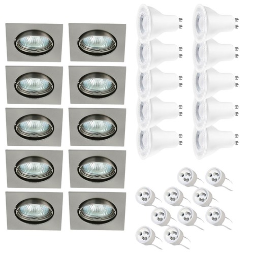 10x led einbaustrahler - einbaustrahler, eisen