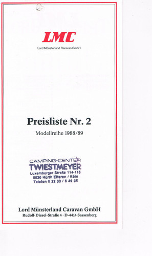 Prospekt preisliste camper - prospekt,