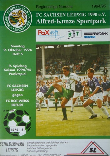 Programm regionalliga 1994 - programm, 1994/95