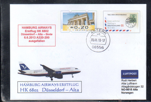 Hamburg airways ffc erstflug - airways,