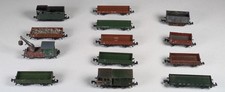 Minitrix N, 13x Güterwagen Flachwagen, Konvolut, FEHLTEILE, ERSATZTEIL, NO BOX.