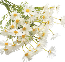 10 Künstliche Blumen Weiß Hochzeit Herbst Deko Kunstblumen Set