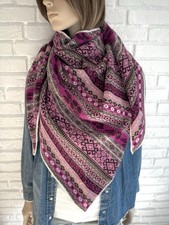 ZWILLINGSHERZ 💕Pink Norweger 3ecks Tuch Schal Wolle Kaschmir Neu Dreieckstuch
