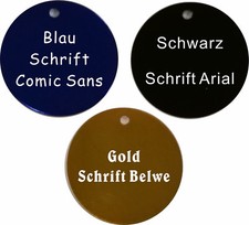 Hundemarke gravur, rund