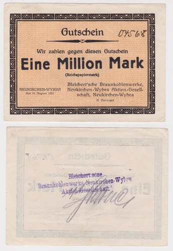 Million mark banknote - million,