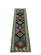 Neu Orientteppich Kelim Teppich Läufer Boho 210x62 Handgewebt Schurwolle