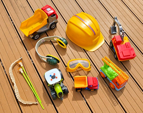 Bauarbeiterset helm kipper - bauarbeiterset,,