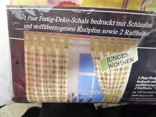 1 Paar Vorhänge, Fertig-Deko-Schals mit Schlaufen ca. 135 x 180 cm - Baumwolle