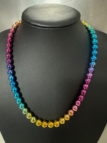 Hämatit kette collier - 8,