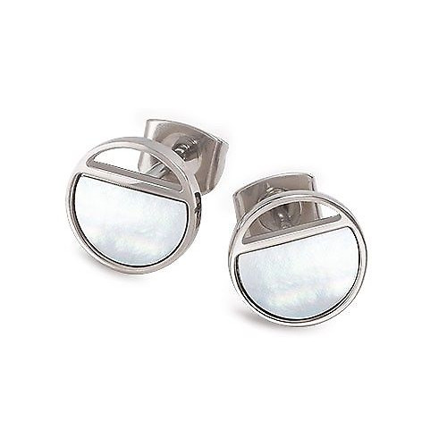 Boccia ohrstecker titan rund - ohrstecker,