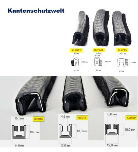 Samtschiene beflockt