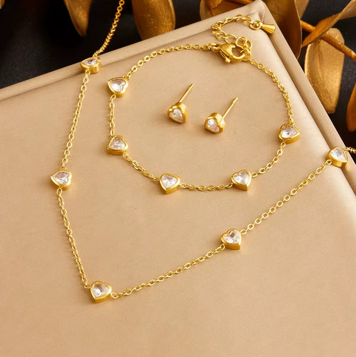 Schmuckset gold mit - schmuckset, herz