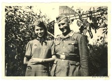 Orig. Foto Soldat mit Mädchen