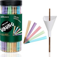Rainbow Cones | 50 King Size Konisch vorgedrehte Hülsen ​(5 Farben) Einschließli