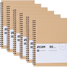 Notizbuch A5 blanko 6 Stück