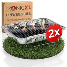 2x Einweg Holzkohlegrill I