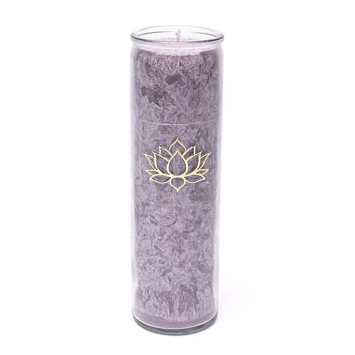 Kerze stearin lotus - kerze, violett