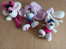 Diddl Maus 3er Set - Schal & 2 Diddl Mäuse - Plüschfigur - Stofftier - Winter