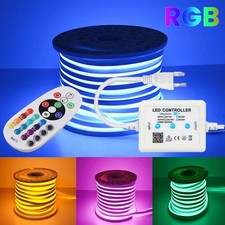 Neon COB LED Streifen 230V RGB Stripe Flex Schlauch Lichtband Außen Beleuchtung