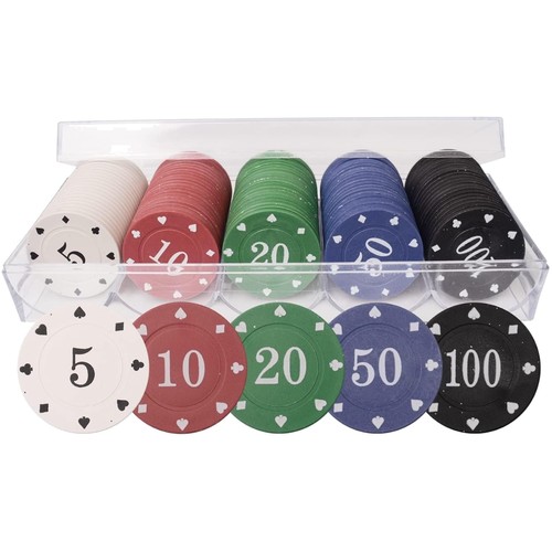 Poker chips set 100 - poker, 5