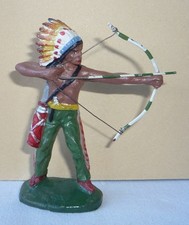 Wildwest - Figur aus Masse : Indianer stehend mit Bogen von TIPPLE TOPPLE
