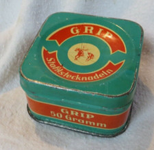 Alte Blechdose GRIP Stahlstecknadeln  Stecknadeldose vintage