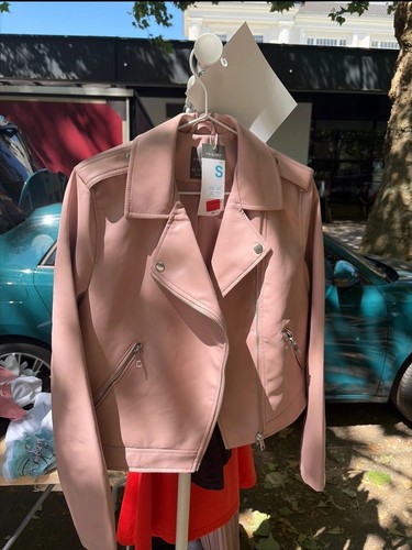 Damen kunstlederjacke rosa - kunstlederjacke,