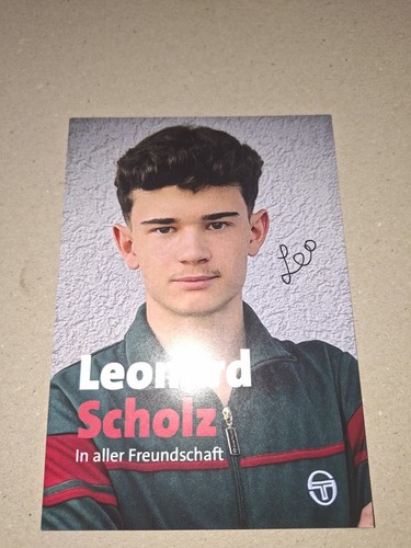 Autogrammkarte leonard scholz - leonard,
