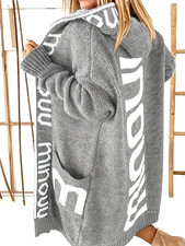 Lagenlook Cardigan Gr. 52-54 Strickmantel Strickjacke Mantel Oversize