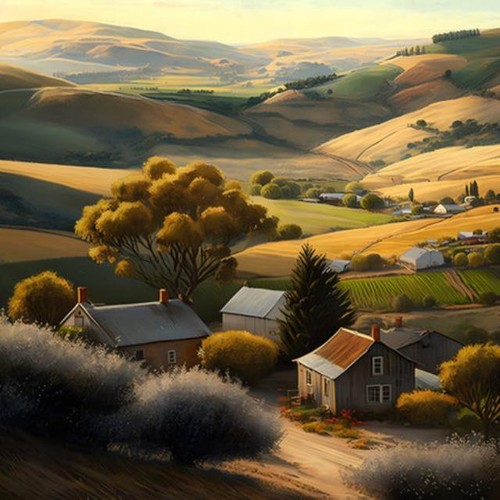 Wandbild toskana landschaft - wandbild:, toskana-landschaft