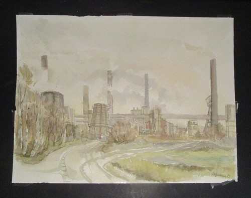 Original aquarell signiert - aquarell,