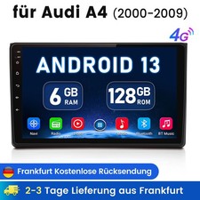 Autoradio Carplay Chat GPT Android 14 GPS Navi für Audi A4 Avant 8ED 8EC 8E5 8H7