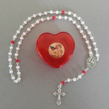 Rosenkranz weiße Perlen +