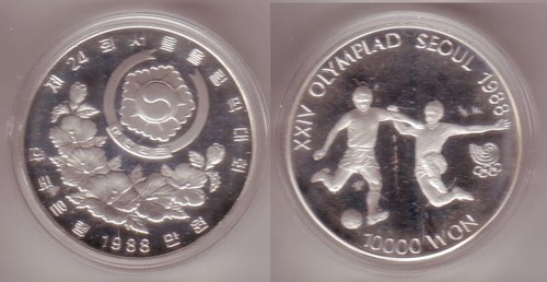 10000 won silber münze - won,