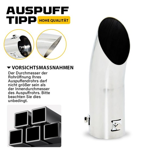 Silber auspuffblende edelstahl - silber,