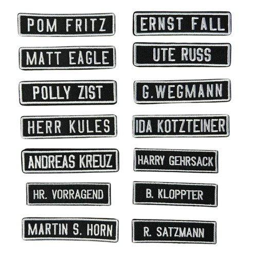 Fake namensschilder textil - namensschilder,
