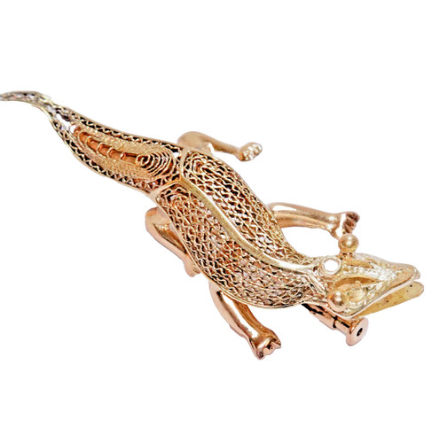 Brosche gold echse gekko - brosche,
