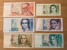 Deutsche mark schein banknote - deutsche,