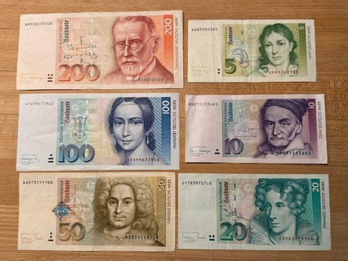 Deutsche mark schein banknote - deutsche,