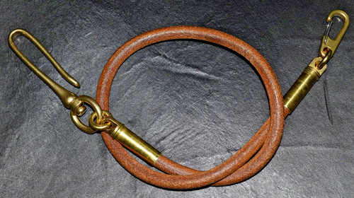 Wallet chain messing leder - wallet,