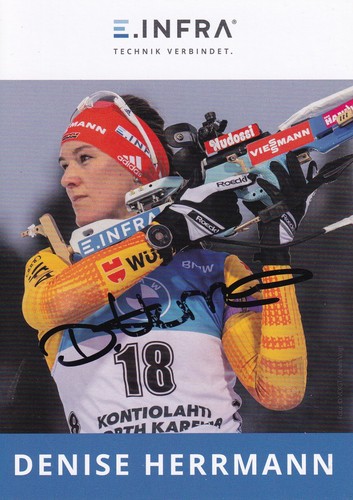 Autogramm denise herrmann - autogramm,