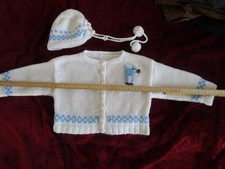 Babyjacke weiß mit Mütze