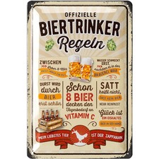 Retro Blechschild BIER lustige Schilder mit Sprüchen als Bar Dekoration 20x30cm