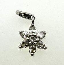 Thomas Sabo Charm Anhänger Silber 925 Stern Blume mit weißen Steinen besetzt
