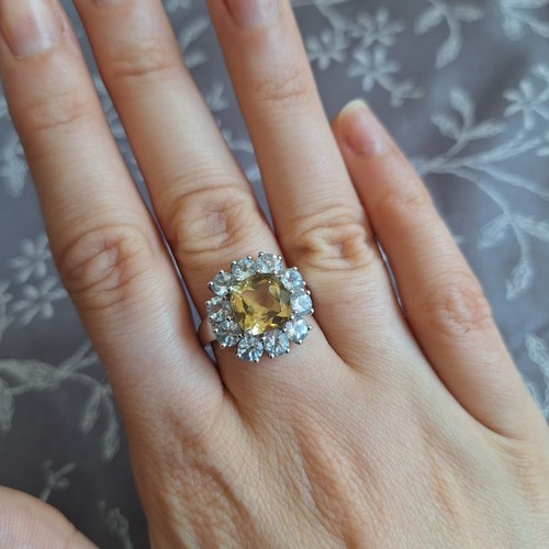 925er silberring citrine und - silberring,