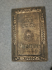 Warsteiner Bronzetafel Schild Dekoschild  NEU TOP ZUSTAND!