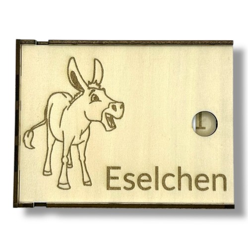 Eselspiel holz personalisiert - eselspiel,