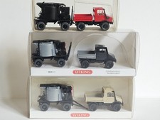 Wiking #405 Konvolut 3 Farben Unimog mit Teerkocher/Gußasphaltkocher 